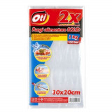 Cumpara ieftin Set 100 Pungi Alimentare OTI SOLID 1 Kg, 300x200 mm, Pungi LDPE pentru Alimente, Pungi Alimentare pentru Congelator, Pungi pentru Congelarea Alimentel