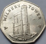 50 pence 2014 Isle of Man / Insula Man, Milner&#039;s Tower, km#1258, Europa