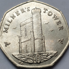 50 pence 2014 Isle of Man / Insula Man, Milner's Tower, km#1258