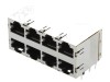 Conector RJ45 Cat5e 2x4 Poziții Ecranat, TE Connectivity