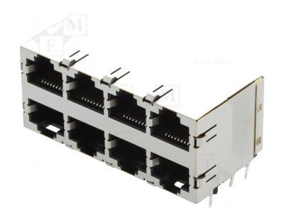 Conector RJ45 Cat5e 2x4 Poziții Ecranat foto