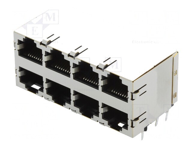 Conector RJ45 Cat5e 2x4 Poziții Ecranat