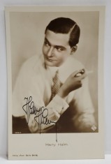 HARRY HALM ( 1901 - 1980 ) , ACTOR GERMAN , FOTOGRAFIE CU AUTOGRAF , INTERBELICA