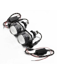 Set Lupe Bi Led Auto 3&quot; putere 43W luminozitate 9.000 Lumeni 5500k 12V P1-Universal Z261 cu Angel Eyes
