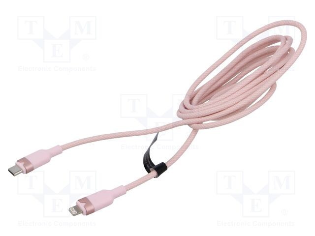 Cablu USB 2.0 VENTION 2m Apple Lightning la USB C nichelat