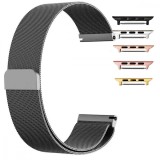 Curea Milanese Loop, Slim Fit, compatibila cu Apple Watch 9|8|7|6|5|4|3|2|1 Series, 49mm|45mm|44mm|42mm, Sterling Black
