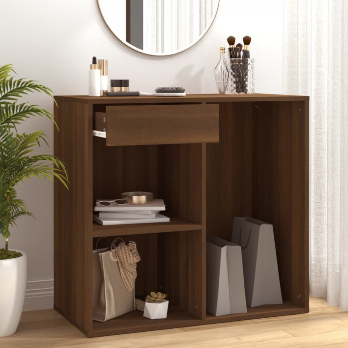 Gossi dulap de cosmetice, stejar maro, 80x40x75 cm, lemn prelucrat