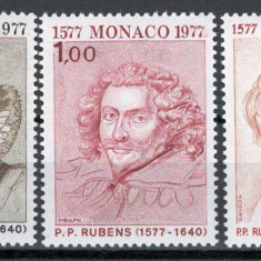 Monaco 1977 Mi 1270/72 MNH - 400 de ani de la nașterea lui Peter Paul Rubens