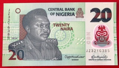 Nigeria 20 Naira 2024 polimer UNC necirculata ** foto