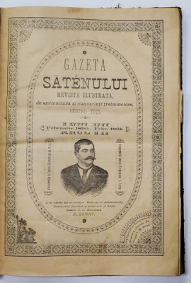 GAZETA SATEANULUI, FOAIA CUNOSTINTELOR TREBUINCIOASE POPORULUI, ANUL VII, FEBRUARIE 1890 - IANUARIE 1891 foto