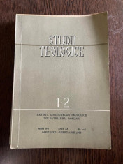 Studii Teologice. Revista institutelor teologice din Patriarhia Romana Seria a II-a 1-2 1968 foto