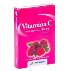 VITAMINA C ZMEURA 180MG 24CPR foto