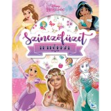 Sz&iacute;nezőf&uuml;zet tetk&oacute;kkal - Disney Hercegnők