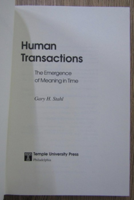 Gary H. Stahl - Human transactions