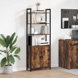 vidaXL Dulap pentru cărți Stejar fumuriu 60 x 24 x 161 cm 883858