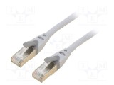Cablul Patch S/FTP 6a OFC PVC gri 1,5m VENTION - Placare aurit, 8 fire