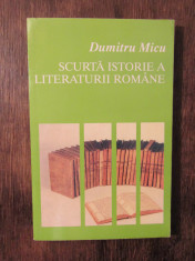 Scurta istorie a literaturii romane, vol. III - Dumitru Micu foto