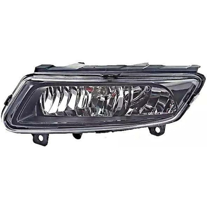 Proiector ceata VW Polo, 08.2014 si Polo 05.202017 Model Blue GT, R-Line, partea Dreapta, negru, cu becuri, tip bec H8, cu lumini pentru curbe, Hella