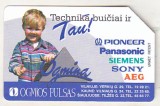 bnk card Cartele telefonice - Lithuania - URMET - Ogmios Pulsas - Col:LT-LTV-M025