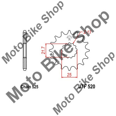 MBS Pinion fata 525 Z15, Cod Produs: JTF52015 foto