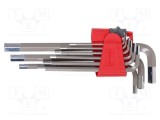 Set chei imbus PROLINE 9 piese, o&Aring;&pound;el S2, dimensiuni 1.5-10 mm