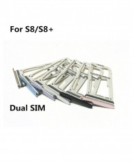 Suport dual sim samsung galaxy s8 g950f / g955 albastru foto