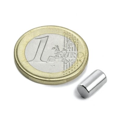 Magnet neodim cilindru &amp;Oslash;5&amp;amp;#215;8,47 mm, putere 1,1 kg, N45 foto