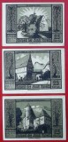 Germania lot 3 notgeld 3 x 25 pfennig 1921 Lobeda **