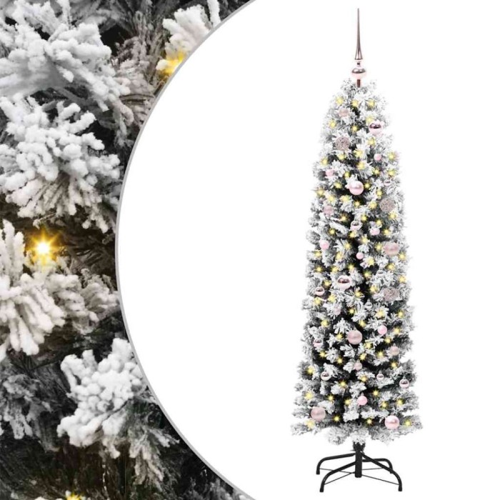vidaXL Brad de Crăciun artificial Verde 150 cm PVC și oțel și plastic 3395007