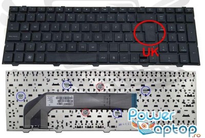 Tastatura HP ProBook 4740S layout UK fara rama enter mare foto