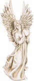 Statueta &icirc;nger cu inima pentru mormant, din polyresin, 19,5x13x41 cm
