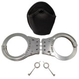 Catuse Otel Inoxidabil IdeallStore&reg; Tight Lock 20cm + Husa Tactica Argintii Autoaparare