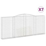 Cosuri gabion arcuite 7 buc. 400x30x160/180 cm fier galvanizat