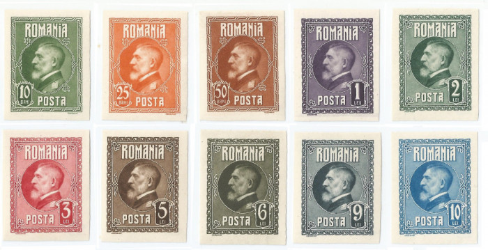 |Romania, LP 74a/1926, A 60-a aniversare Ferdinand I, serie nedantelata, MNH