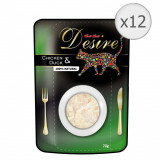 Hrana umeda pentru pisici Desire, Pui File si Rata, 12x70g, Miau Miau