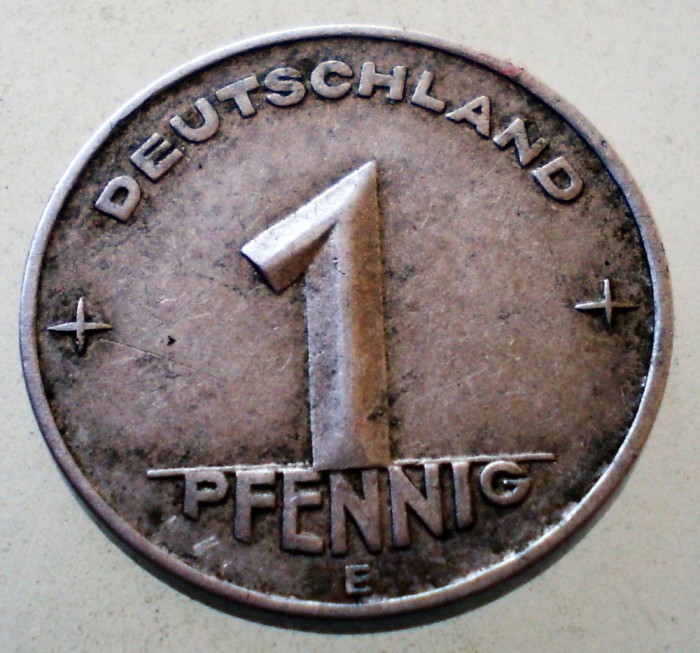 1.964 GERMANIA RDG DDR 1 PFENNIG 1953 E MULDENH&Uuml;TTEN