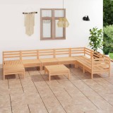 vidaXL Set mobilier de grădină, 9 piese, lemn masiv de pin 3082989