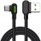 Cablu Pentru Telefon, Quick , Unghi De 90&deg;, Led, Usb, Usb-C, 3M, Negru, Mcdodo