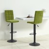 Gossi scaune de bar, 2 buc., verde deschis, catifea
