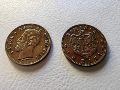 Lot monede 2 bani 1900, Carol I, stare exceptionala, pret/buc foto