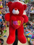 Urs de plus Romeo rosu 80 cm