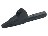Bornă crocodil 20A neagră - Capacitate prindere max. 7mm