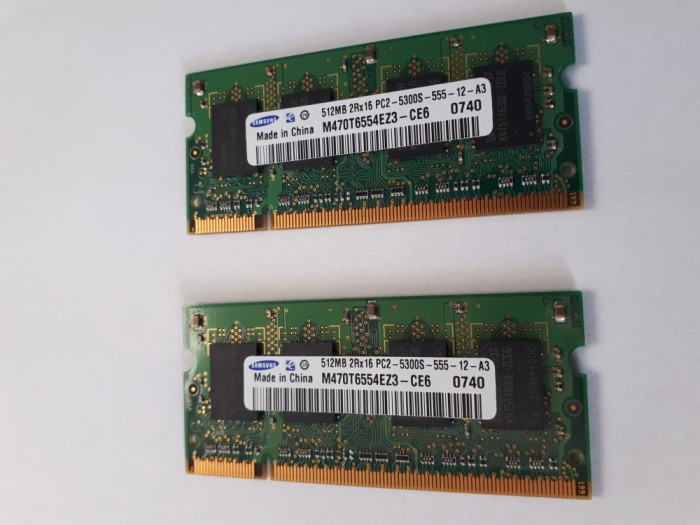 Memorie Laptop - Samsung - DDR2 512 Mb 2Rx16PC2 5300s-555-12-A3
