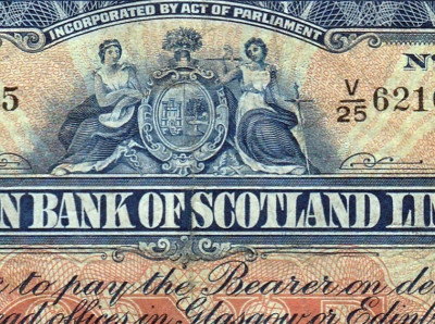 Scotia 1 Pound Union Bank of Scotland s621645 1945 foto