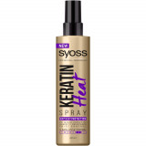 Spray Keratin Heat Protection SYOSS, 200 ml, Strong Hold 4, Protectie Termica, Spray pentru Par, Spray de Protectie Termica, Spray Protectie Termica p