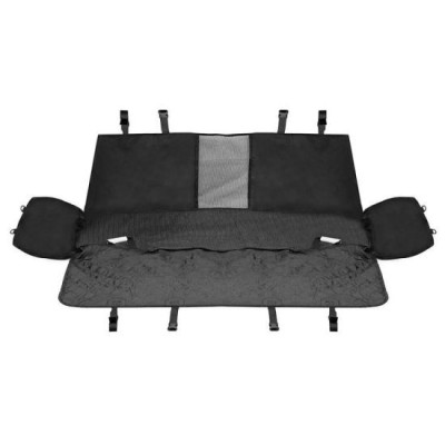 Husa bancheta auto pentru protectie si transport caini si pisici, impermeabila, negru, 135x140 cm GartenVIP DiyLine foto