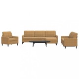 vidaXL Set de canapele cu perne, 4 piese, maro, catifea