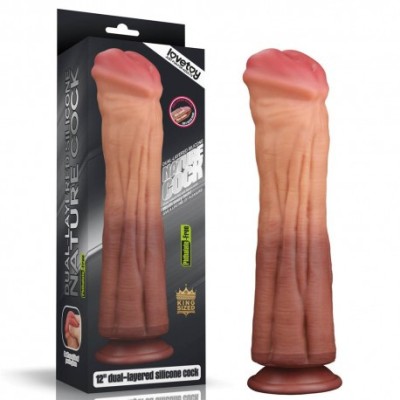 Dildo - XXL penis de cal Dual layered Platinum Silicon 30 cm foto