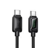 Cablu USB-C la USB-C HOCO U146 60W 3A 1.2m cu display LCD