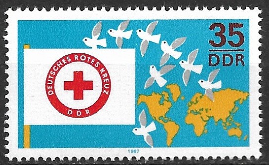 B0515 - Germania DDR 1987 - Crucea Rosie 1v. neuzat,perfecta stare